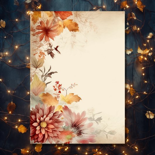 Rückgang der Liebe Schöne Blume Herbst Hochzeit im Einladung