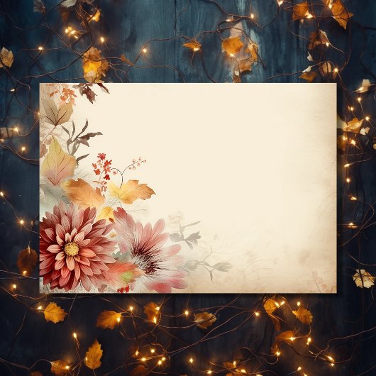 Rückgang der Liebe Schöne Blume Herbst Hochzeit im RSVP Karte