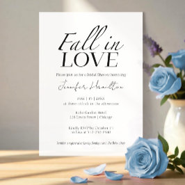 Rückgang der Liebe | Schwarz-Weiß-Brautparty Einladung