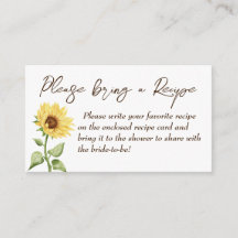 Rückgang der Liebe Sonnenblumen Brautparty Rezept