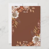 Rückgang der Liebe Sonnenblumen Engagement Partei Einladung (Rückseite)