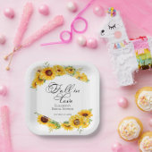 Rückgang der Liebe Sonnenblumen Herbst Brautparty Pappteller (Party)
