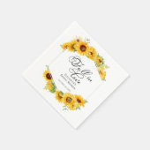 Rückgang der Liebe Sonnenblumen Herbst Brautparty  Serviette (Ecke)