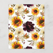 Rückgang der Liebe Sonnenblumen Red Pumpkin Brautp (Rückseite)