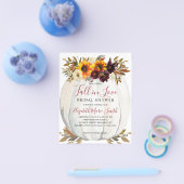 Rückgang der Liebe Sonnenblumen Red Pumpkin Brautp Flyer (Einzeln)