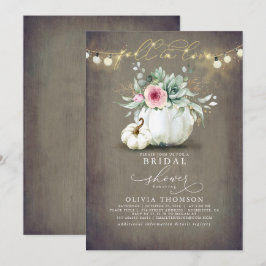 Rückgang der Liebe Succulents Pumpkins Brautparty  Einladung