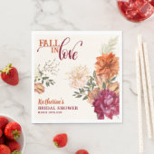 Rückgang der Liebe Wasserfarben Blumenfall Brautpa Serviette (Beispiel)