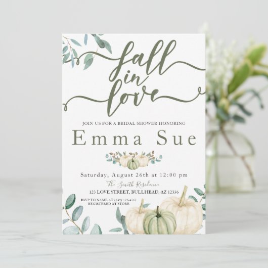 Rückgang der Liebe Wasserfarbenkürzen Brautparty Einladung (Stehend Vorderseite)