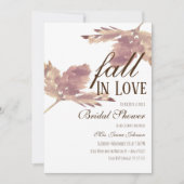 Rückgang der Liebe Wasserfarbenleder Brautparty Einladung (Vorderseite)