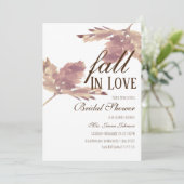 Rückgang der Liebe Wasserfarbenleder Brautparty Einladung (Stehend Vorderseite)