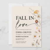 Rückgang der Liebe Wildblume Boho Brautparty Einladung (Vorderseite)