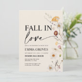 Rückgang der Liebe Wildblume Boho Brautparty Einladung (Stehend Vorderseite)