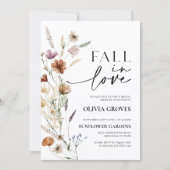 Rückgang der Liebe Wildblume Brautdusche Einladung (Vorderseite)