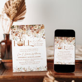 Rückgang der Liebe Wildblume Rustikale Babydusche Einladung