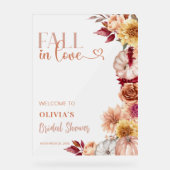 Rückgang der Liebe Willkommen Brautparty mattiert Acrylschild (Vorderseite)