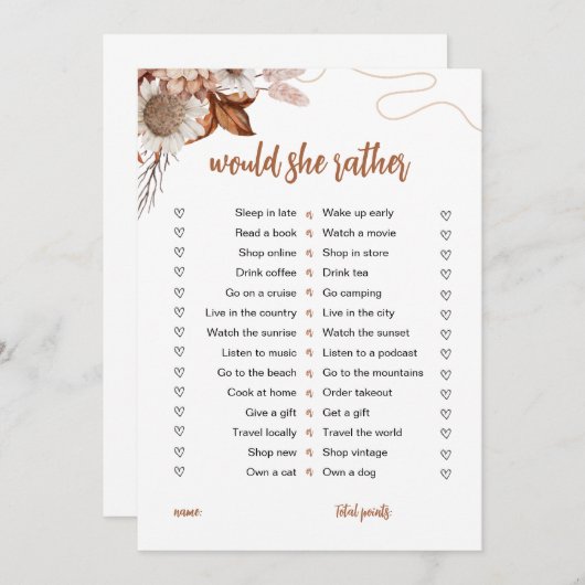 Rückgang der Liebe | Würde sie eher Brautparty spi Einladung (Vorne/Hinten)