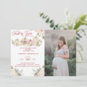 Rückgang der Minimalistischen Babydusche in der Li Einladung (Stehend Vorderseite)