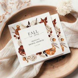 Rückgang der neutralen Kürbisrahmen in der Liebe Serviette