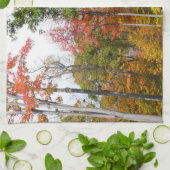Rückgang der waldfarbenen Herbstfotografie Geschirrtuch (Gefaltet)
