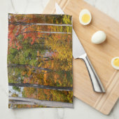 Rückgang der waldfarbenen Herbstfotografie Geschirrtuch (Viertel Falte)