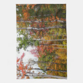 Rückgang der waldfarbenen Herbstfotografie Geschirrtuch (Vertikal)
