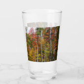 Rückgang der waldfarbenen Herbstfotografie Glas (Rückseite)
