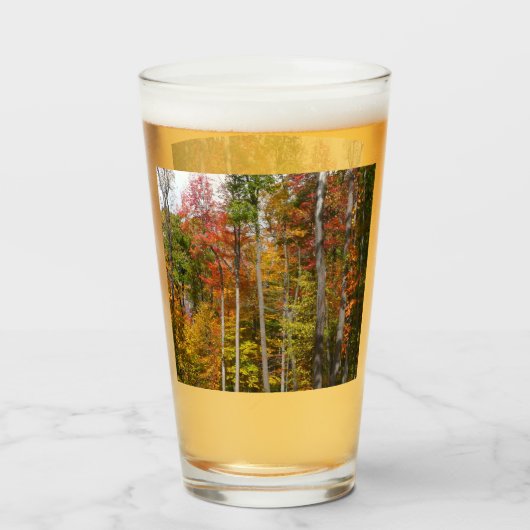 Rückgang der waldfarbenen Herbstfotografie Glas (Vorne (Gefüllt))