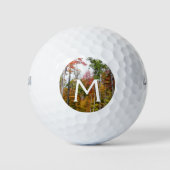 Rückgang der waldfarbenen Herbstfotografie Golfball (Vorderseite)