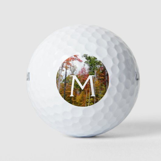 Rückgang der waldfarbenen Herbstfotografie Golfball (Vorderseite)