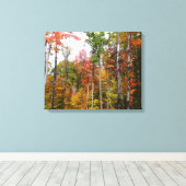 Rückgang der waldfarbenen Herbstfotografie Leinwanddruck (Insitu (Holzboden))