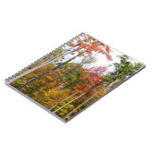 Rückgang der waldfarbenen Herbstfotografie Notizblock (Linke Seite)