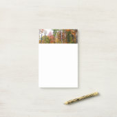 Rückgang der waldfarbenen Herbstfotografie Post-it Klebezettel (Auf Schreibtisch)