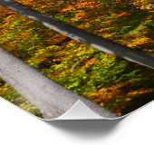 Rückgang der waldfarbenen Herbstfotografie Poster (Ecke)