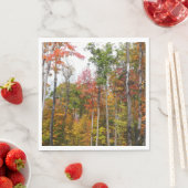 Rückgang der waldfarbenen Herbstfotografie Serviette (Beispiel)