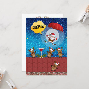 Rückgang der Weihnachtseinladung Einladung