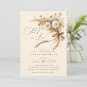 Rückgang des Blumenkohls in der Liebe Brautparty Einladung (Stehend Vorderseite)