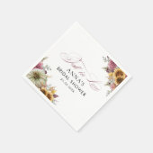 Rückgang des Blumenkohls in der Liebe Brautparty Serviette (Ecke)