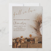 Rückgang des Brautparty der Liebe - Blätter und ru Einladung (Vorderseite)