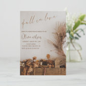 Rückgang des Brautparty der Liebe - Blätter und ru Einladung (Stehend Vorderseite)