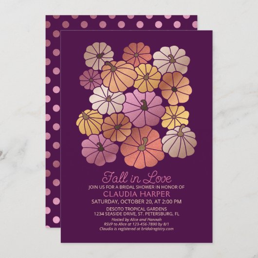 Rückgang des Brautparty der Liebe Einladung (Vorne/Hinten)