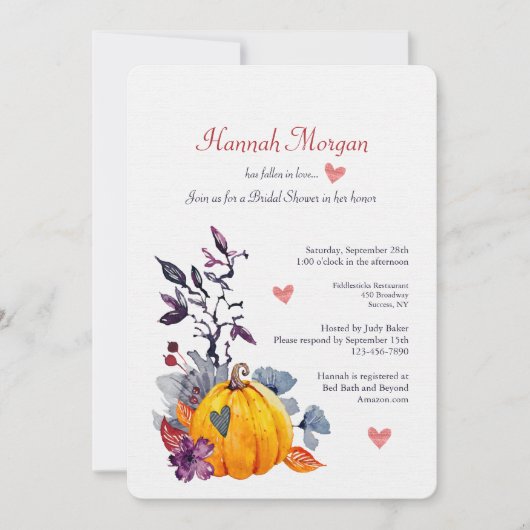 Rückgang des Brautparty der Liebe Einladung (Vorderseite)