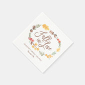 Rückgang des Brautparty der Liebe im Herbst Serviette (Ecke)