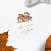 Rückgang des Brautparty der Liebe Quadratischer Aufkleber