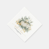 Rückgang des Brautparty der Liebe Serviette (Ecke)