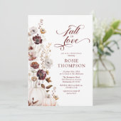 Rückgang des Brautparty der Liebe Wildblume Einladung (Stehend Vorderseite)