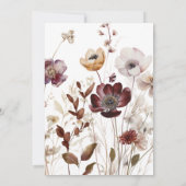 Rückgang des Brautparty der Liebe Wildblume Einladung (Rückseite)