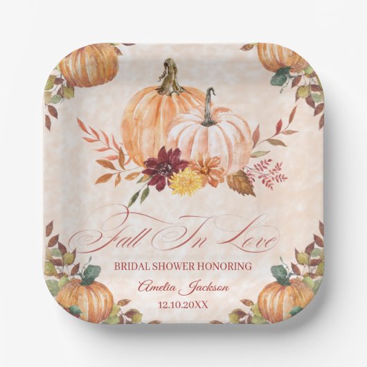 Rückgang des Brautparty im Brautparty der Liebe Pappteller (Vorderseite)