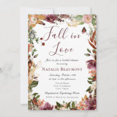 Rückgang des Brautparty in der Liebe Herbst Einladung (Vorderseite)