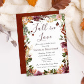 Rückgang des Brautparty in der Liebe Herbst Einladung