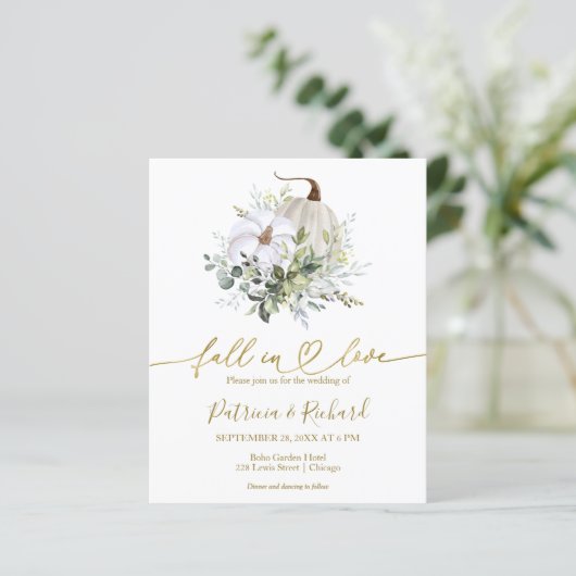 Rückgang des Liebe-Budgets Einladung (Stehend Vorderseite)